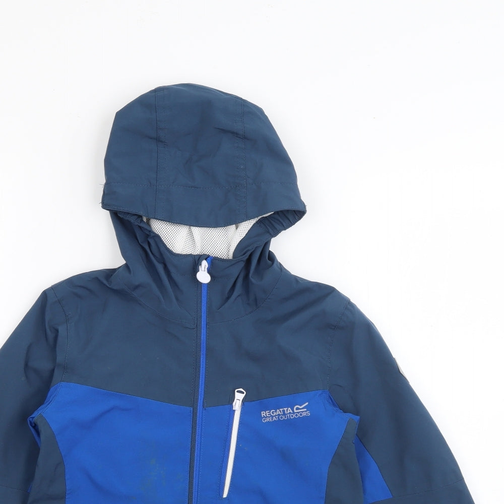Regatta Boys Blue   Rain Coat Coat Size 3-4 Years  Zip