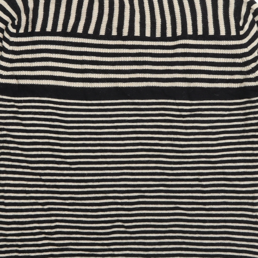 CC Womens Beige Crew Neck Striped Viscose Pullover Jumper Size S