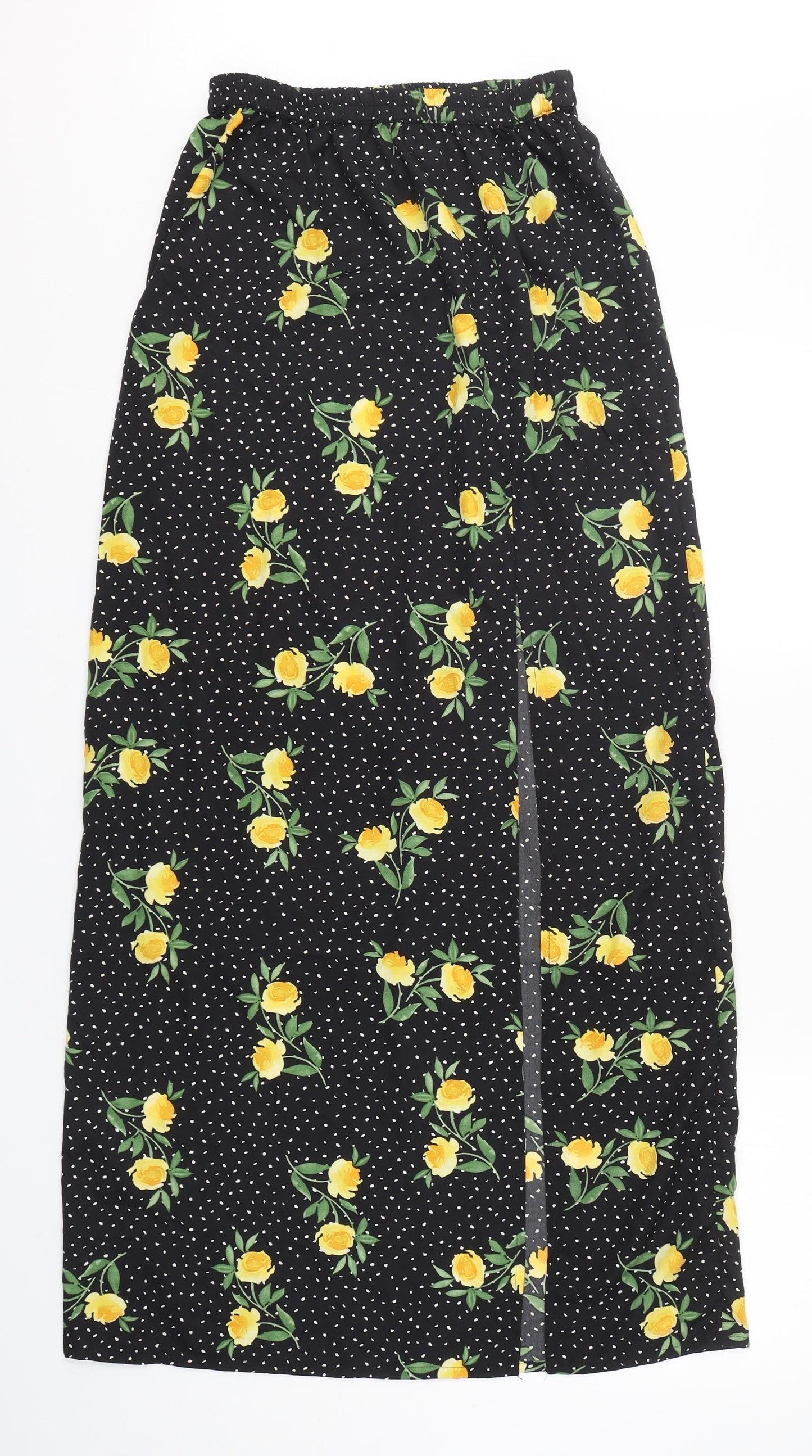 Boohoo Womens Multicoloured Polka Dot Polyester Maxi Skirt Size 6