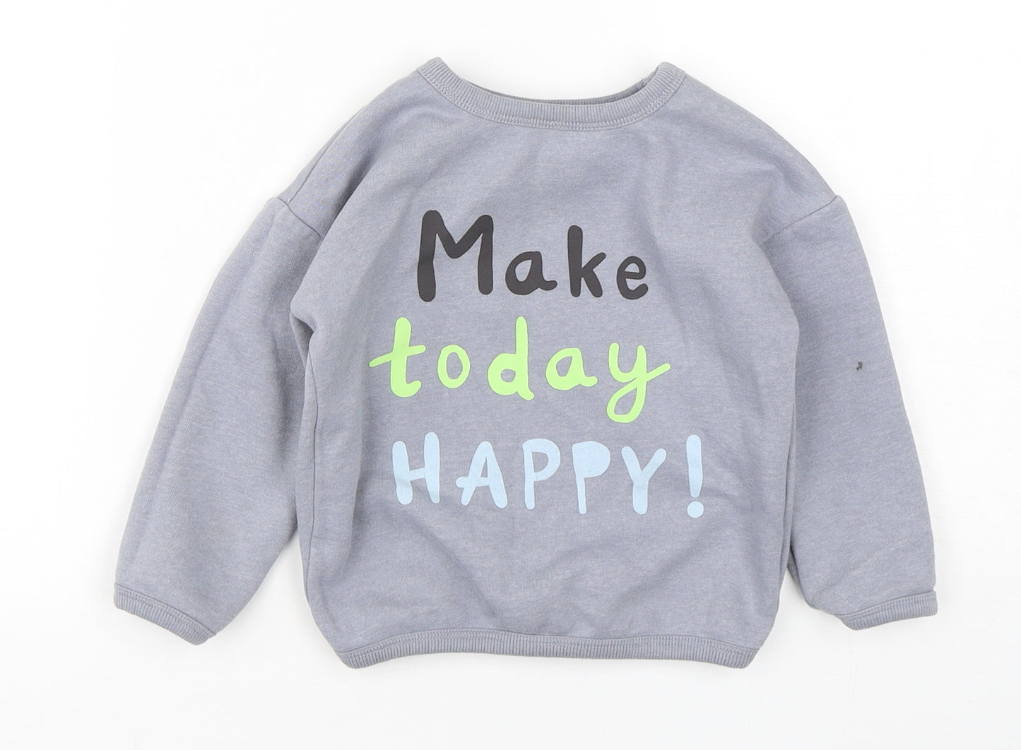 Dunnes Stores Boys Grey  Cotton Pullover Sweatshirt Size 2-3 Years  Pullover