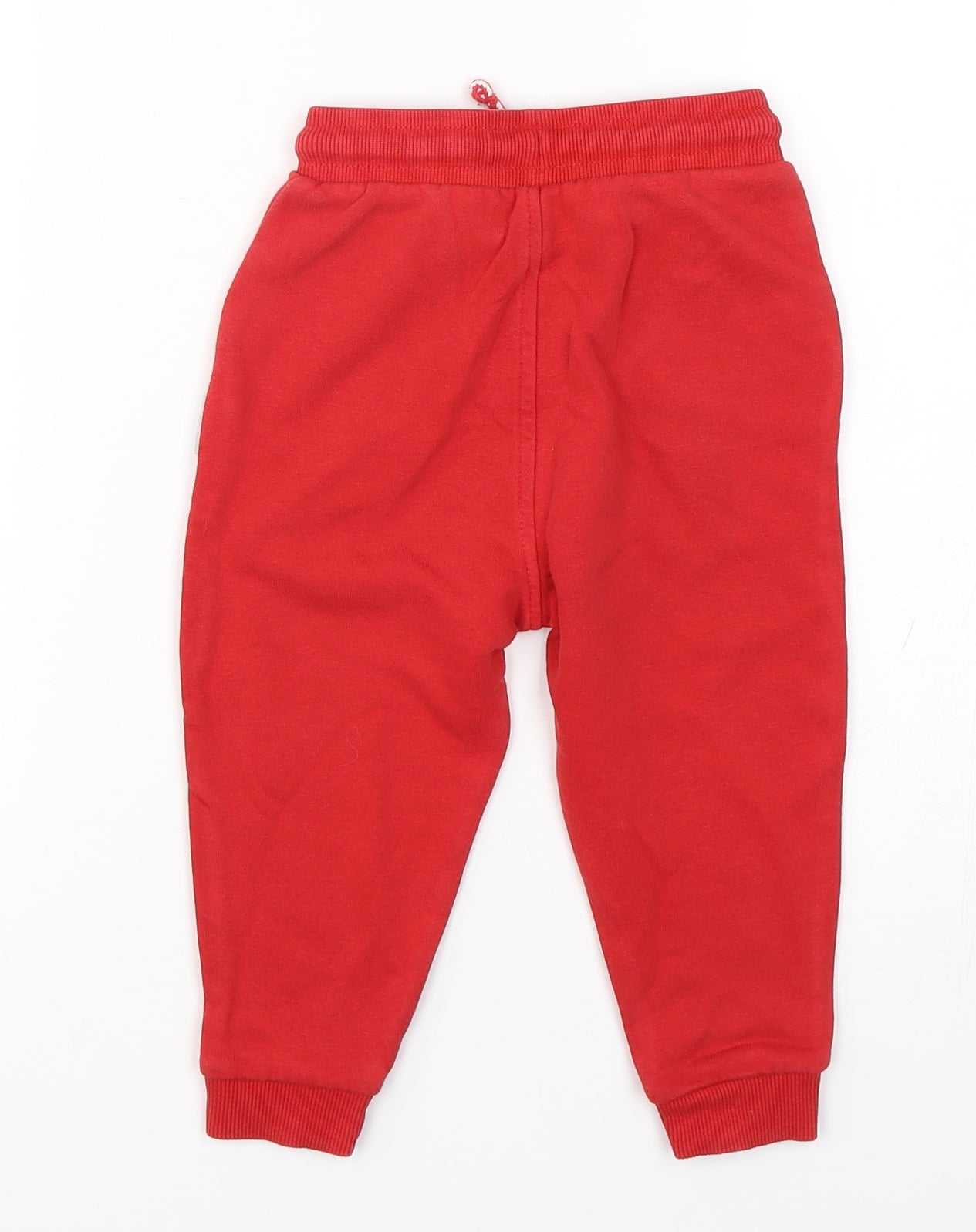 George Boys Red  Cotton Sweatpants Trousers Size 18-24 Months  Drawstring
