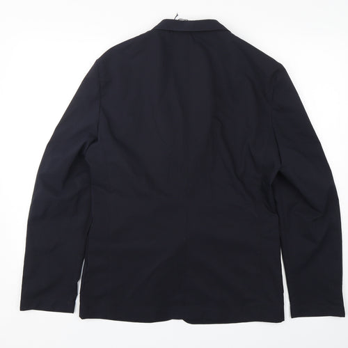 HUGO BOSS Mens Blue  Polyester Jacket Sport Coat