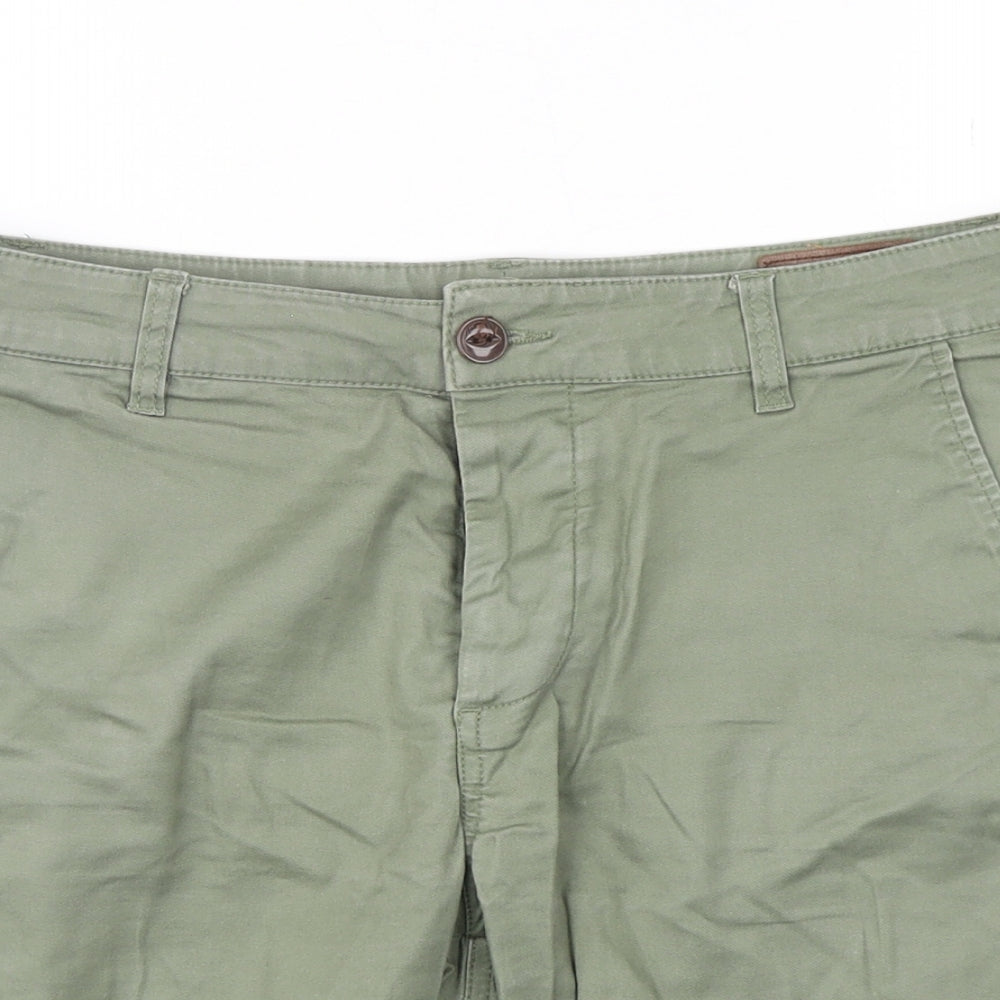 ASOS Mens Green  Cotton Chino Shorts Size 28 L10 in Regular Button