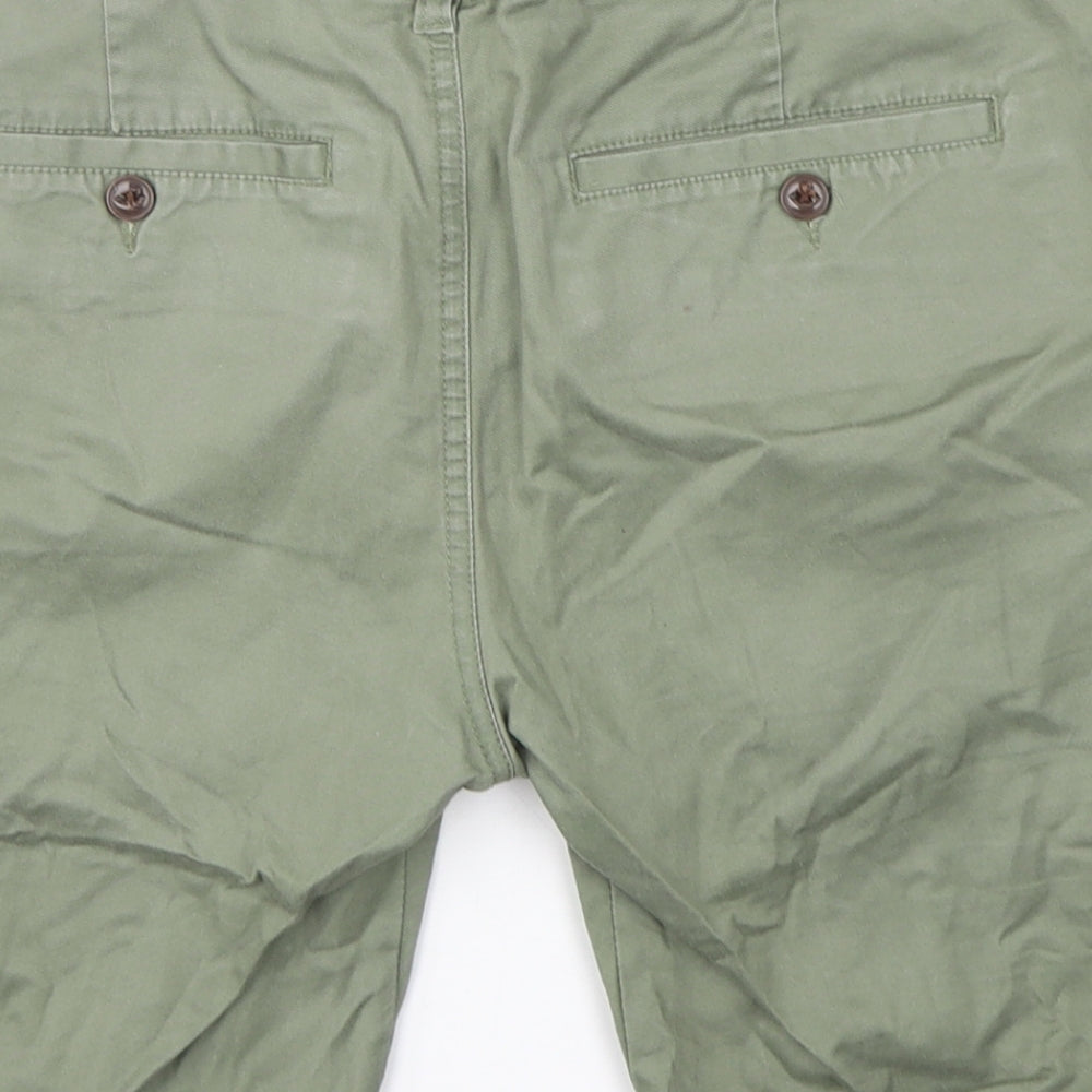 ASOS Mens Green  Cotton Chino Shorts Size 28 L10 in Regular Button