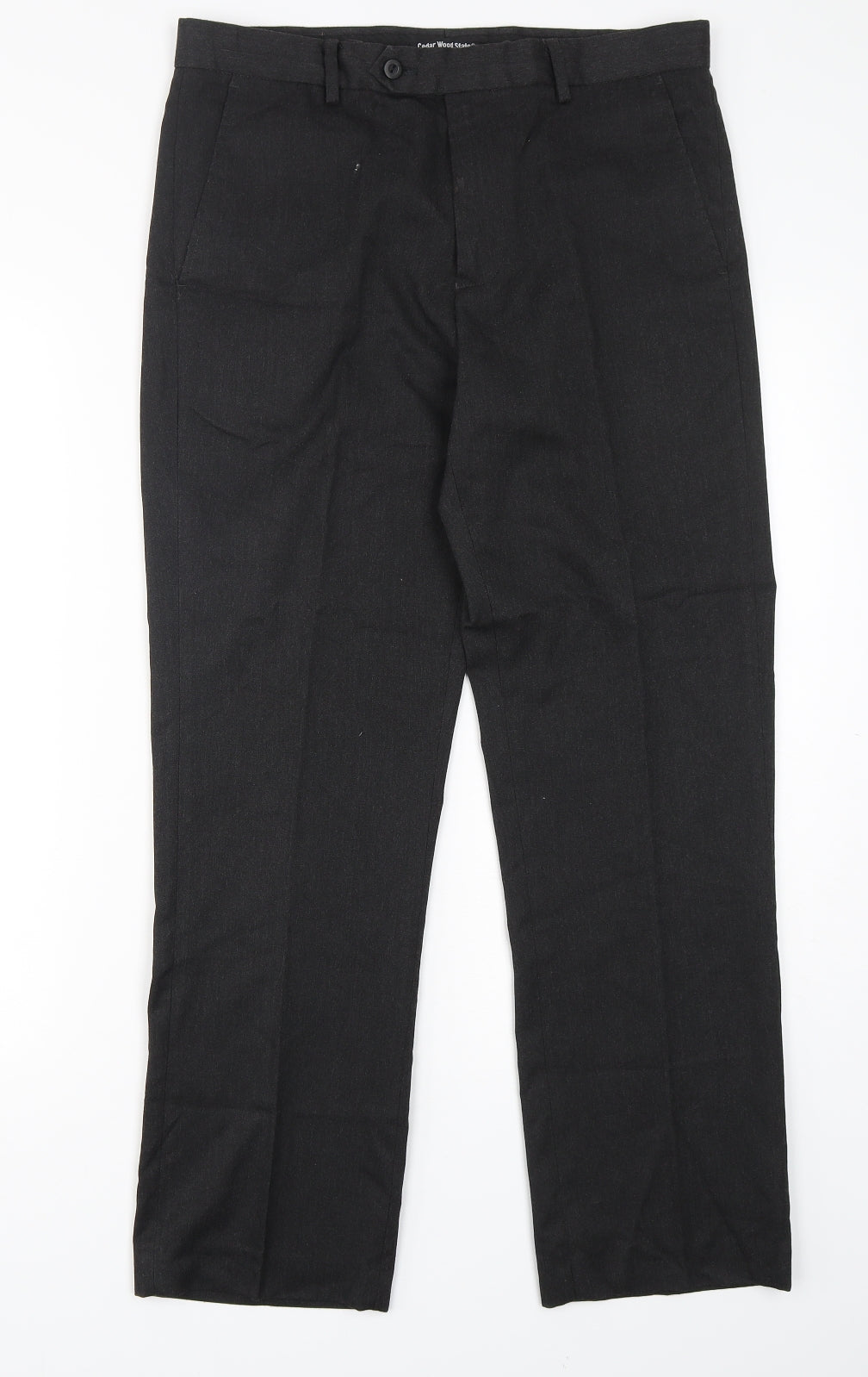 Cedar Wood State Mens Grey  Polyester Trousers  Size 32 L30 in Regular