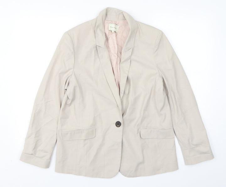 River Island Womens Beige Polyester Jacket Suit Jacket Size 10