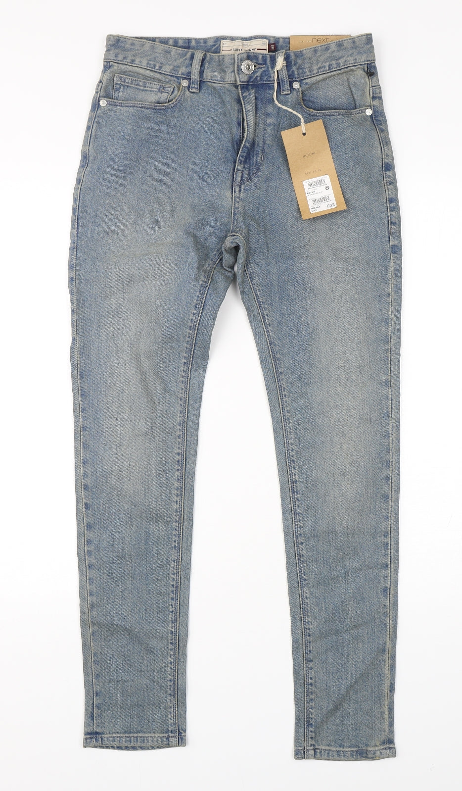 NEXT Mens Blue  Cotton Skinny Jeans Size 28 L30 in Regular