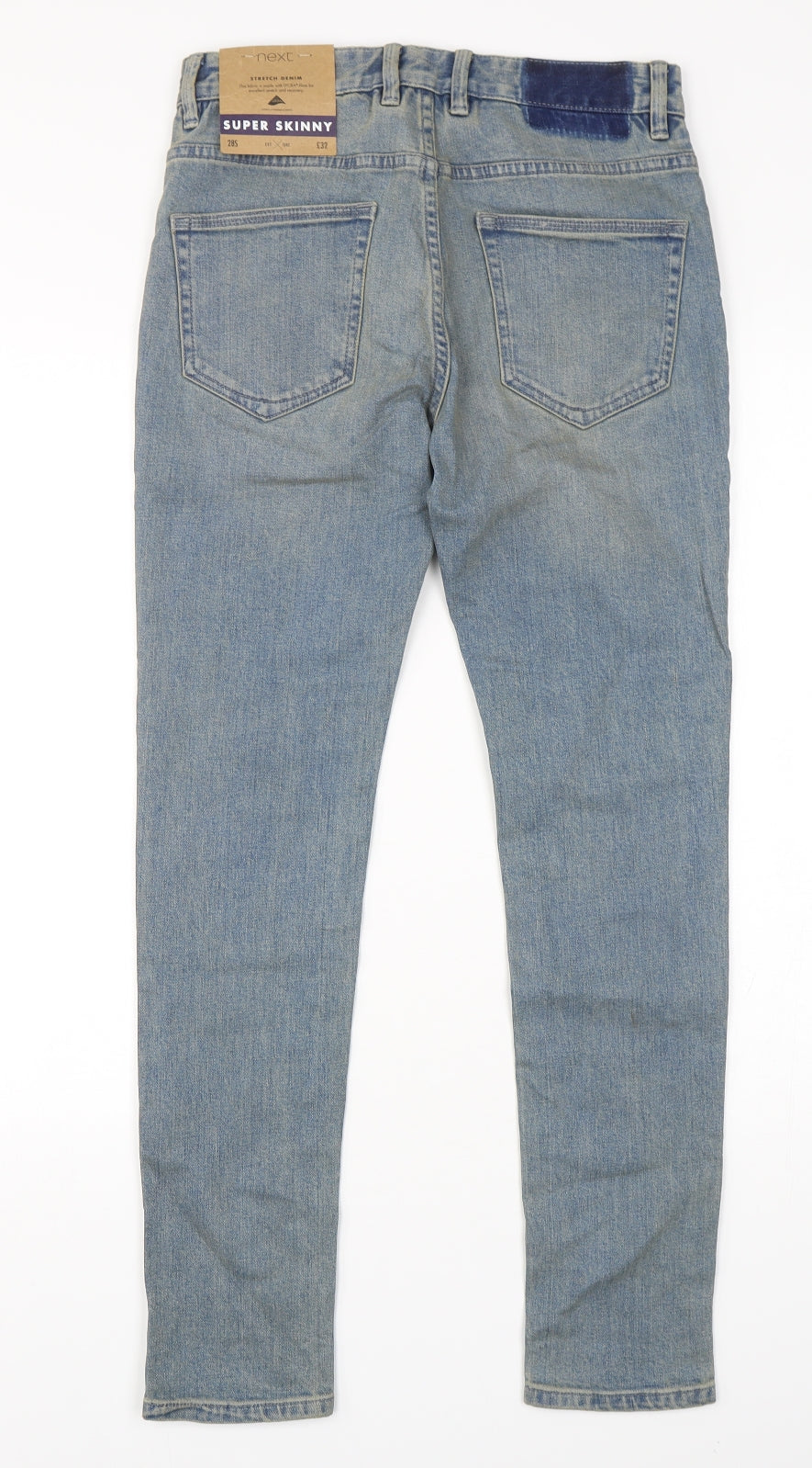 NEXT Mens Blue  Cotton Skinny Jeans Size 28 L30 in Regular
