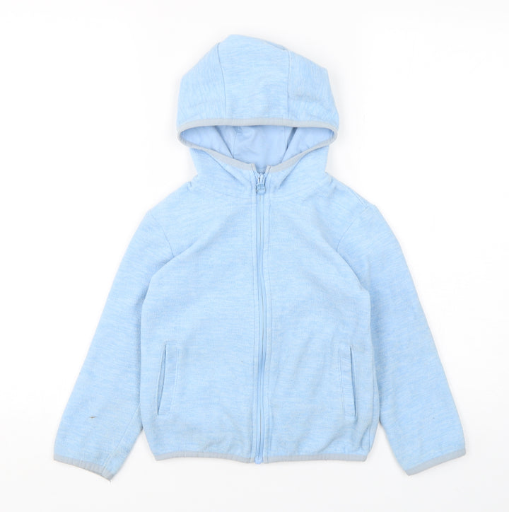 Dunnes Stores Boys Blue Polyester Full Zip Hoodie Size 6-7 Years Zip