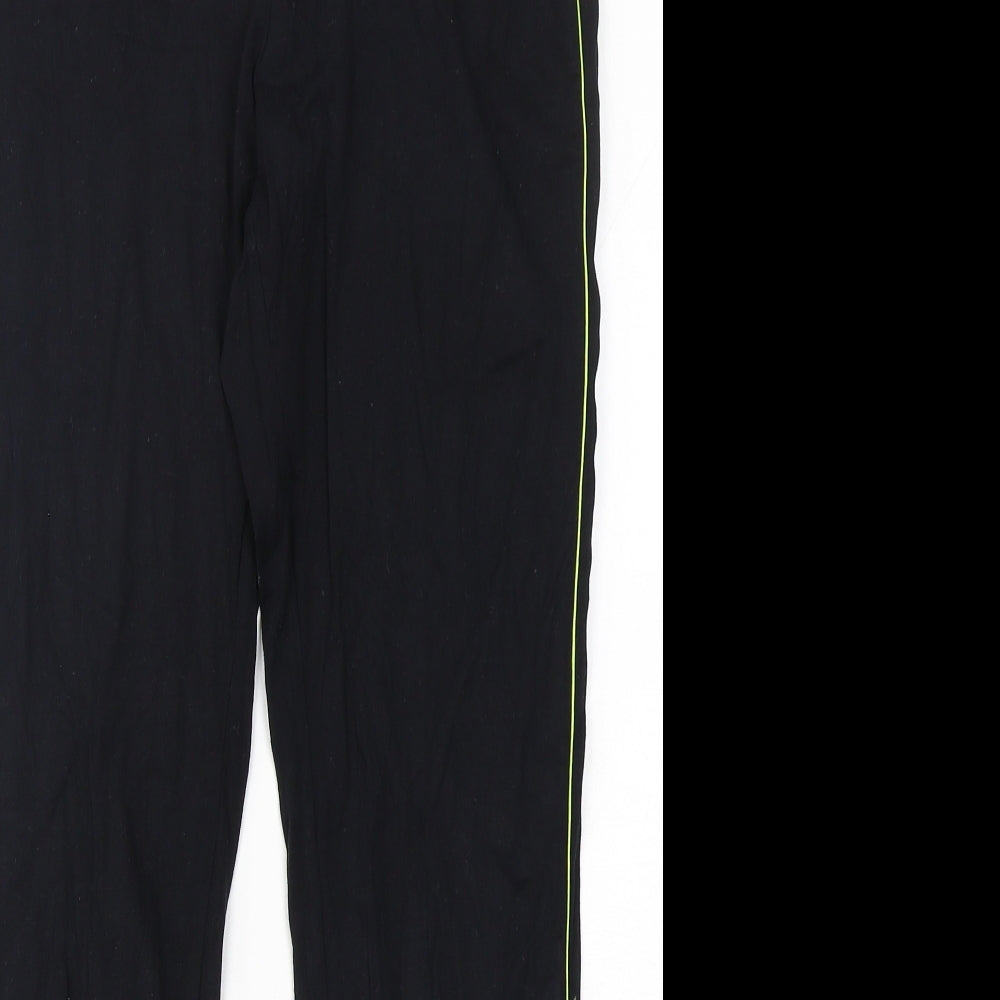 Marks and Spencer Womens Black  Cotton Compression Leggings Size 14 L28 in Regular