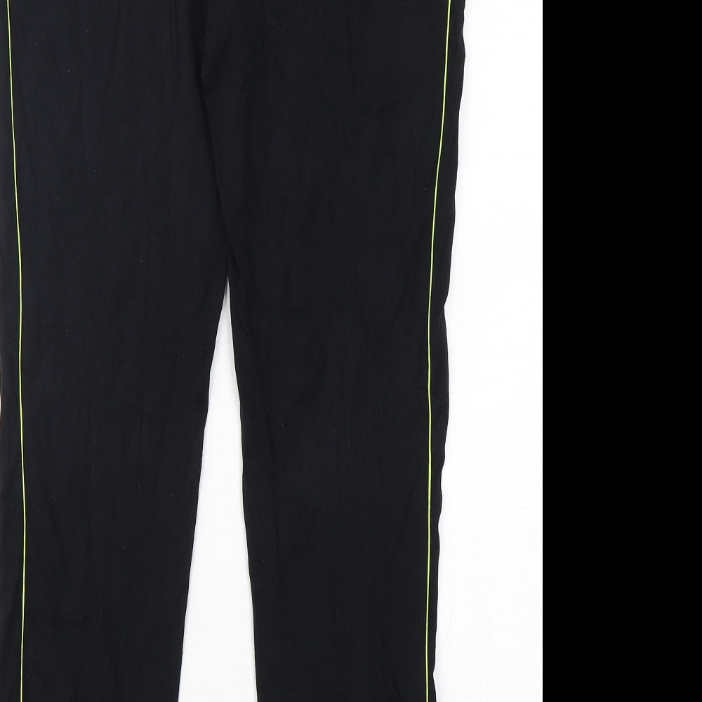 Marks and Spencer Womens Black  Cotton Compression Leggings Size 14 L28 in Regular
