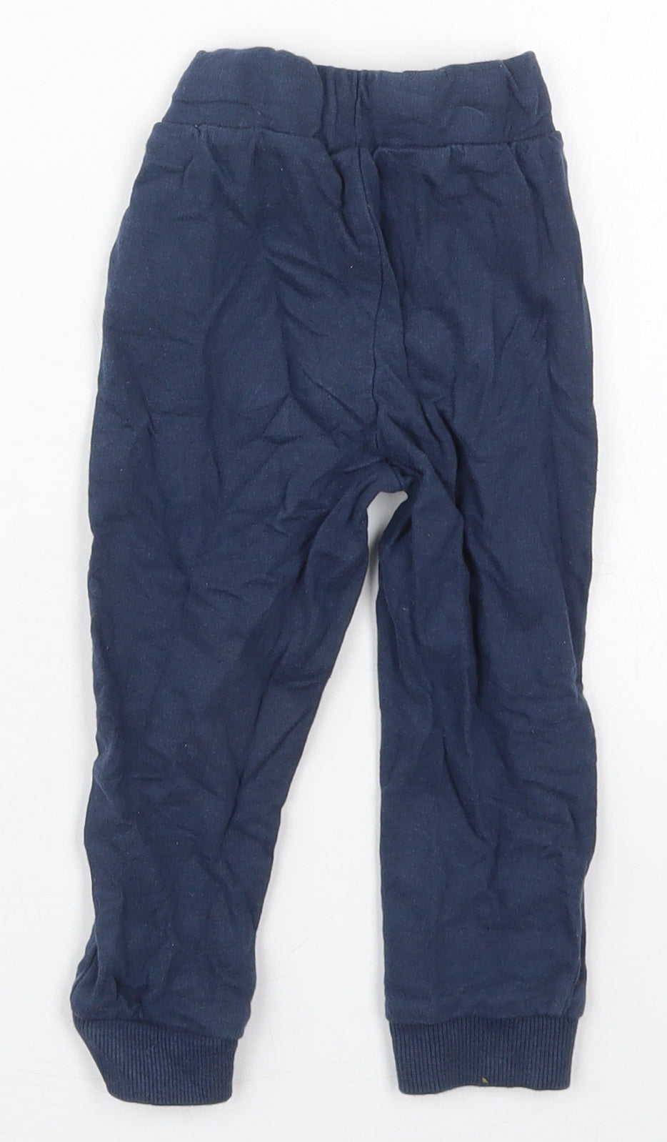 Disney Boys Blue  Cotton Sweatpants Trousers Size 12-18 Months  Drawstring - Mickey Mouse
