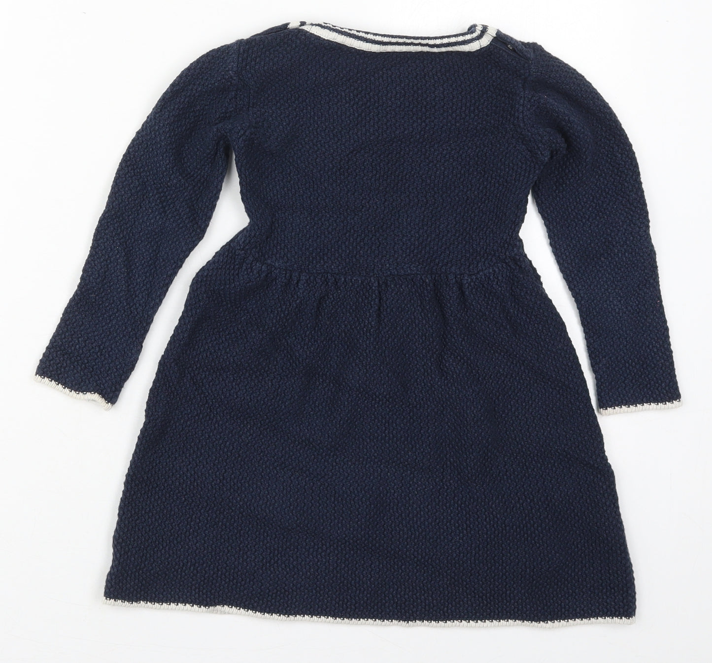 NEXT Girls Blue  Cotton Skater Dress  Size 18-24 Months  Crew Neck Pullover