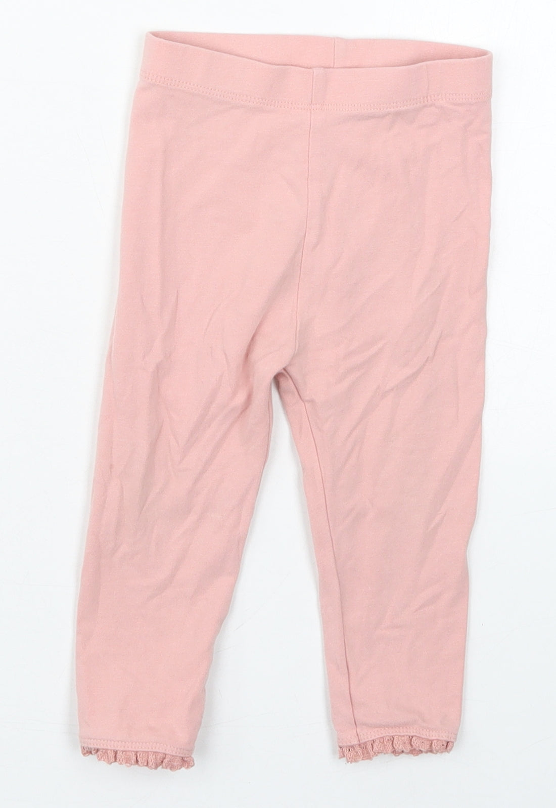 NEXT Girls Pink  Cotton Capri Trousers Size 12-18 Months