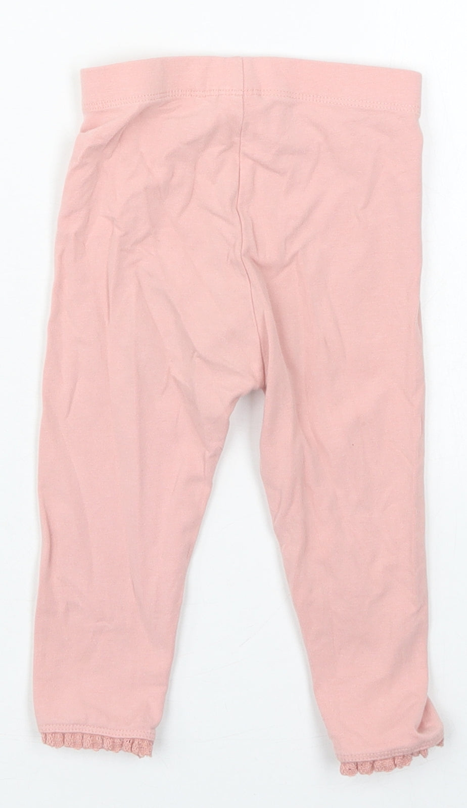 NEXT Girls Pink  Cotton Capri Trousers Size 12-18 Months