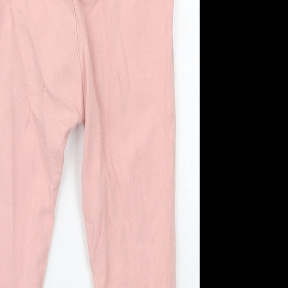 NEXT Girls Pink  Cotton Capri Trousers Size 12-18 Months
