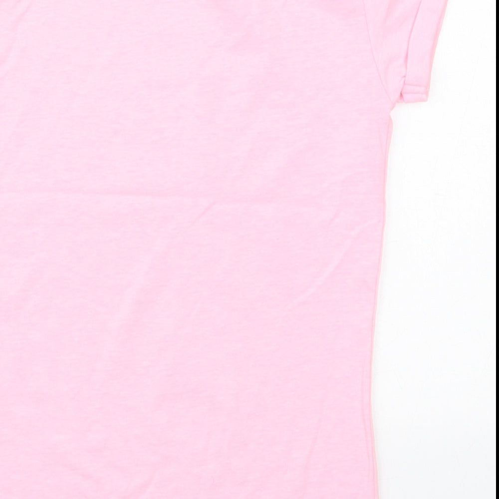 Dunnes Girls Pink  Cotton Basic T-Shirt Size 9-10 Years Crew Neck Pullover