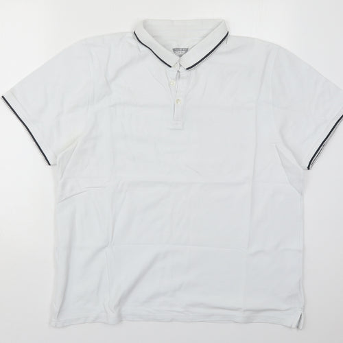 Red Herring Mens White  Cotton  Polo Size XL Collared Pullover