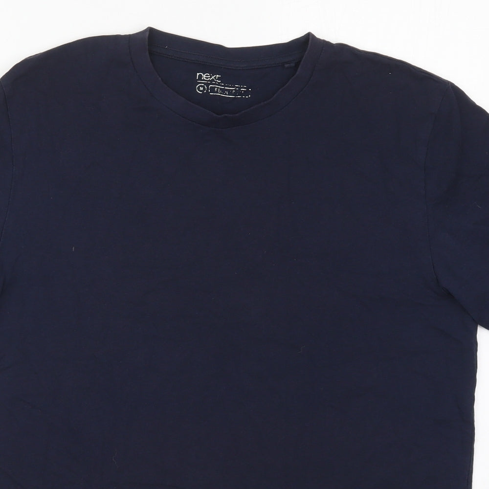 NEXT Mens Blue  Cotton  T-Shirt Size M Crew Neck