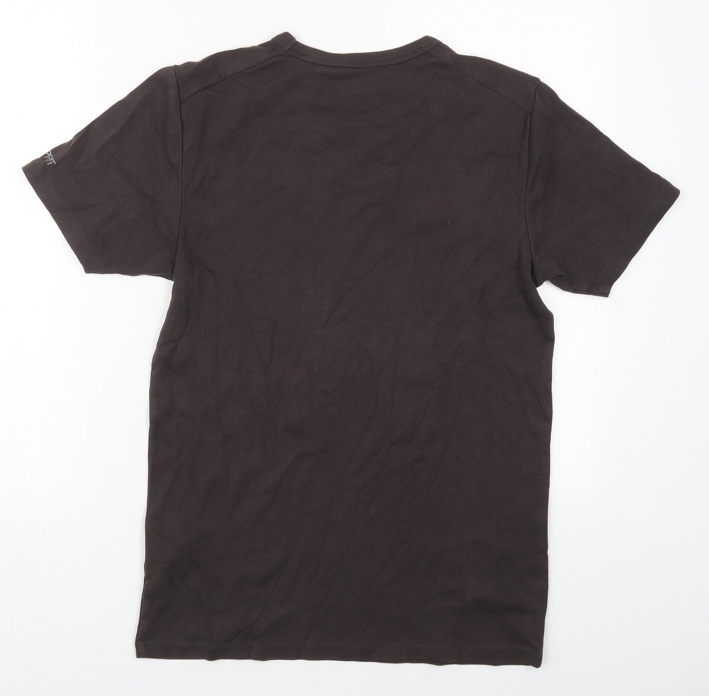 Esprit Mens Brown  Cotton  T-Shirt Size L Crew Neck