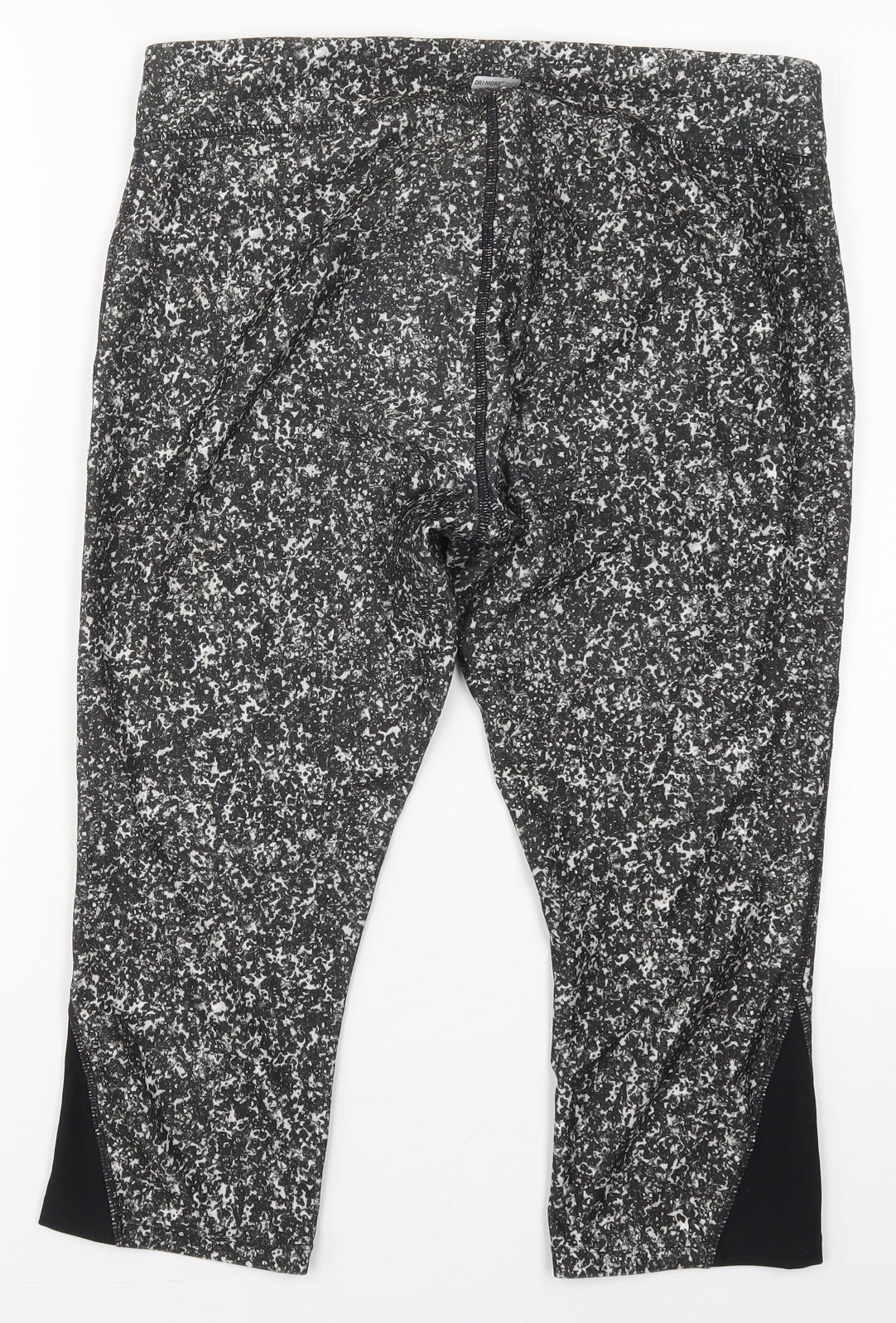 Athletic Works Womens Grey  Polyester Cropped Leggings Size 16 L20 in Regular  - Mottled Print