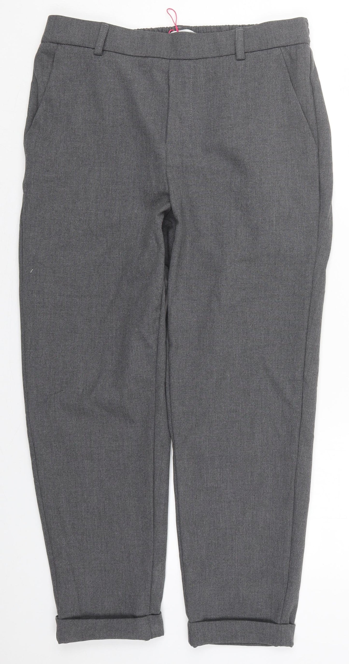 Savior Womens Grey  Polyester Trousers  Size 14 L24 in Regular