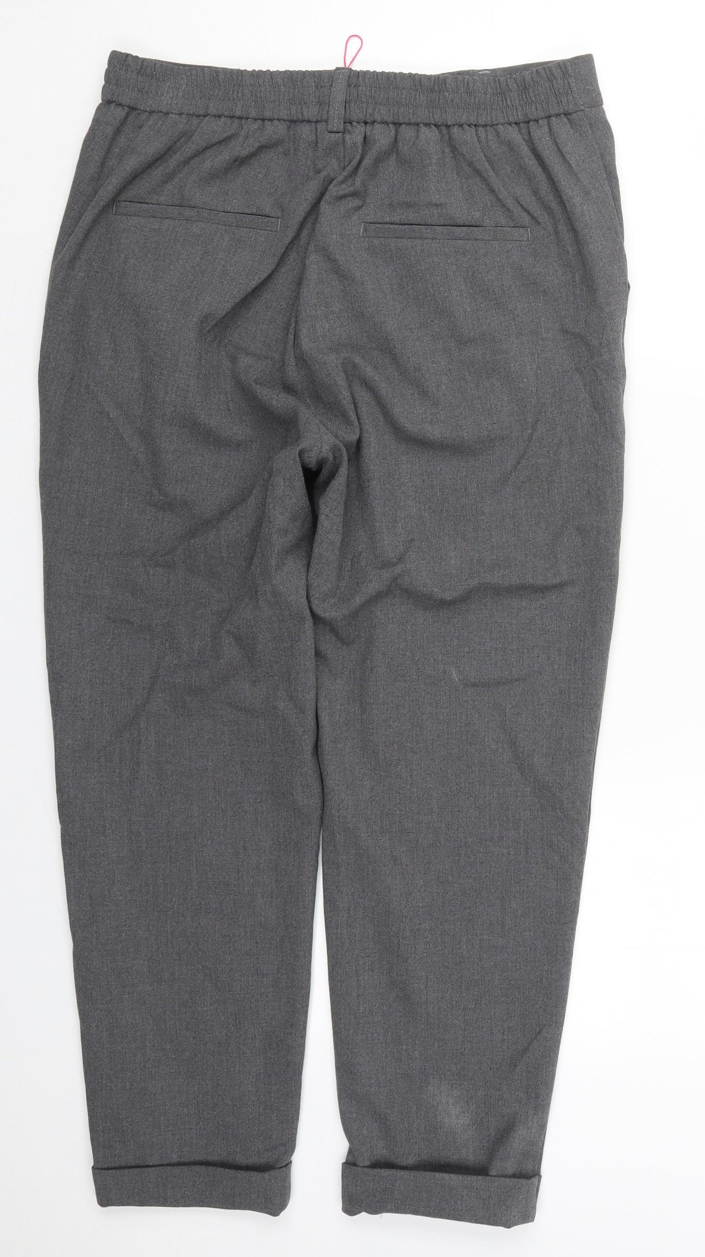 Savior Womens Grey  Polyester Trousers  Size 14 L24 in Regular