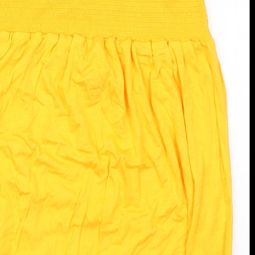 Studio Womens Yellow  Viscose Basic Tank Size 12 Round Neck