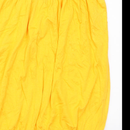 Studio Womens Yellow  Viscose Basic Tank Size 12 Round Neck