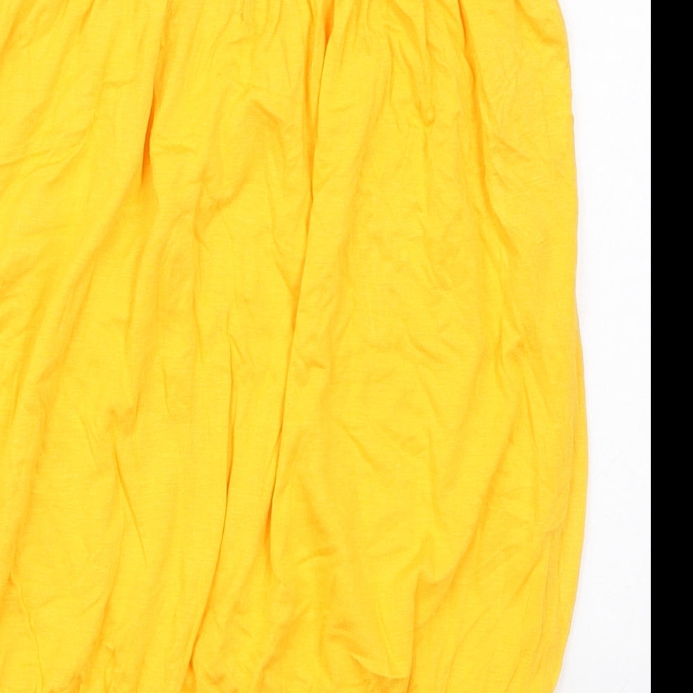 Studio Womens Yellow  Viscose Basic Tank Size 12 Round Neck