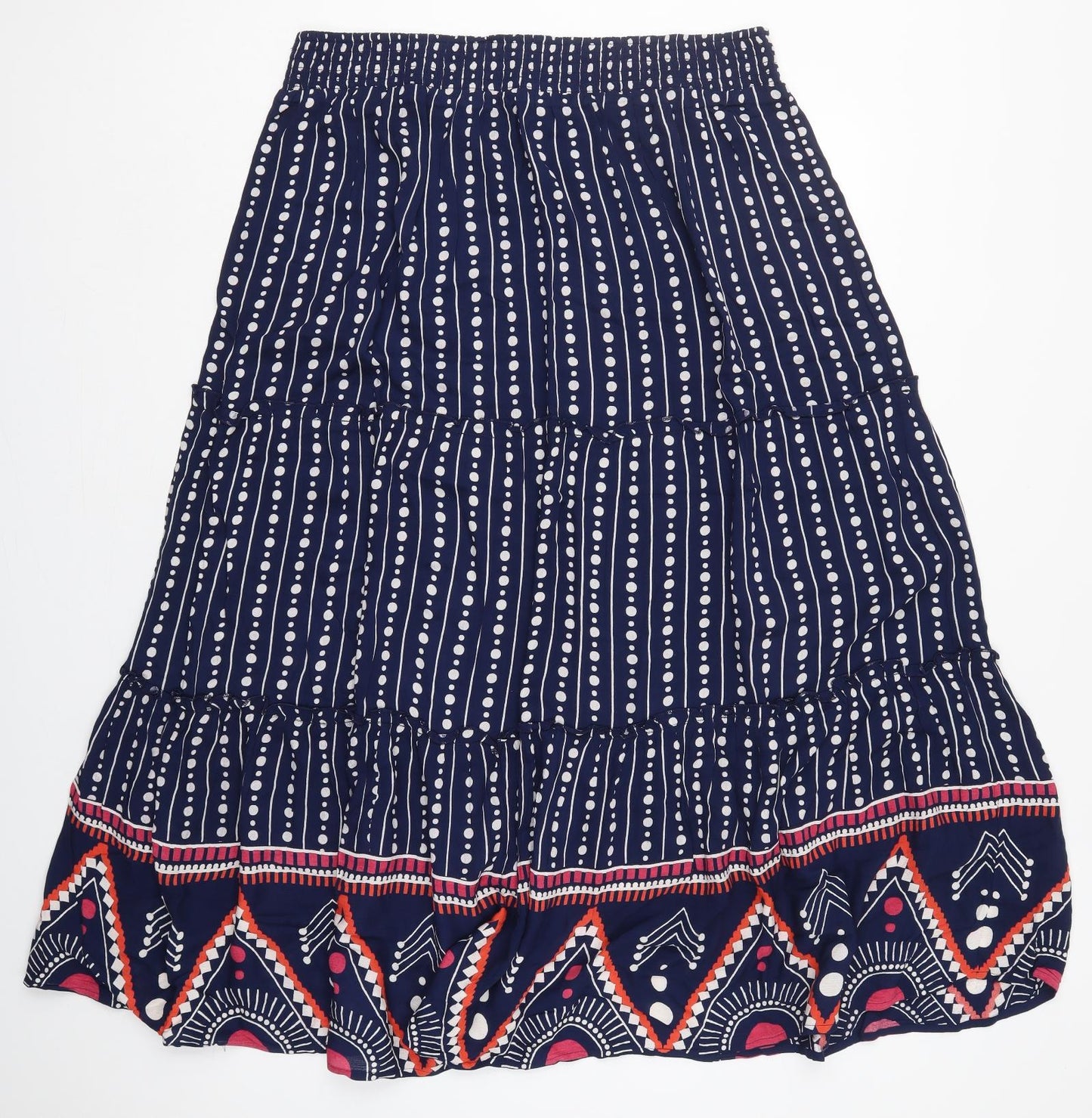 Studio Womens Blue Geometric Viscose Maxi Skirt Size 20