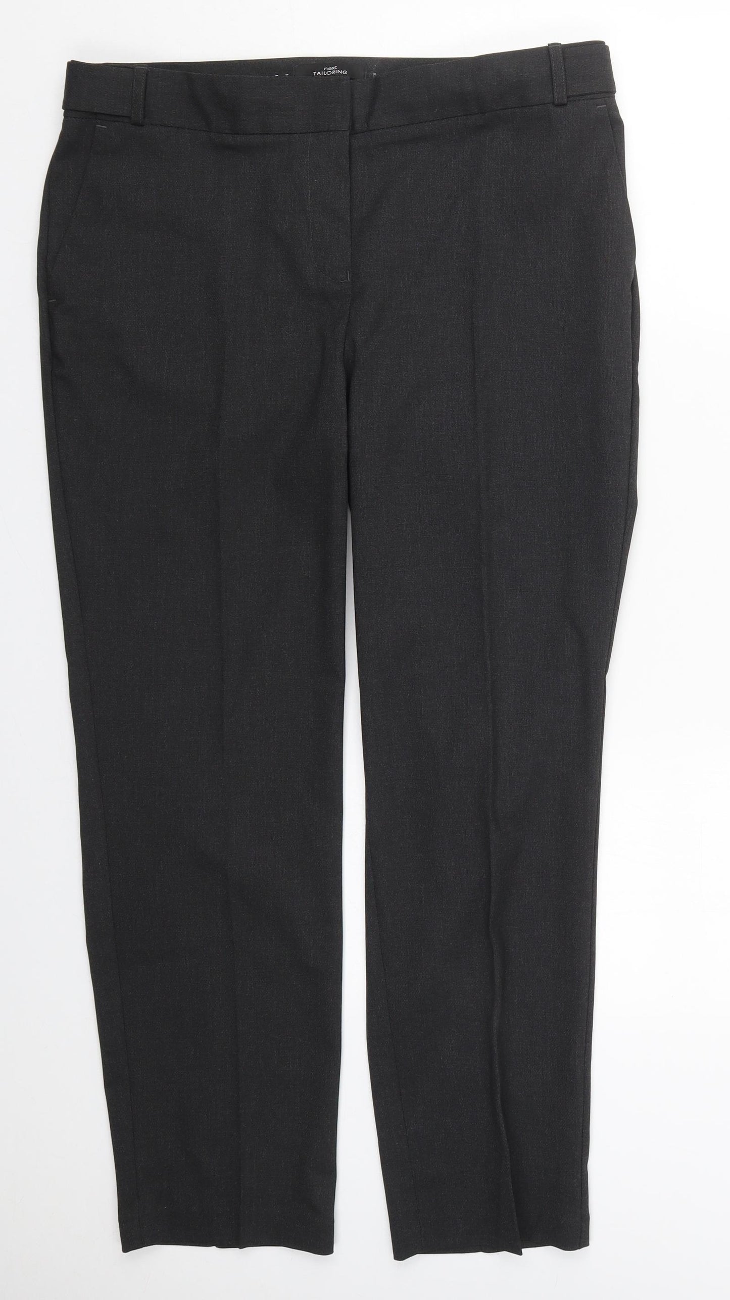 NEXT Womens Grey  Polyester Trousers  Size 35 in L28 in Regular Hook & Eye