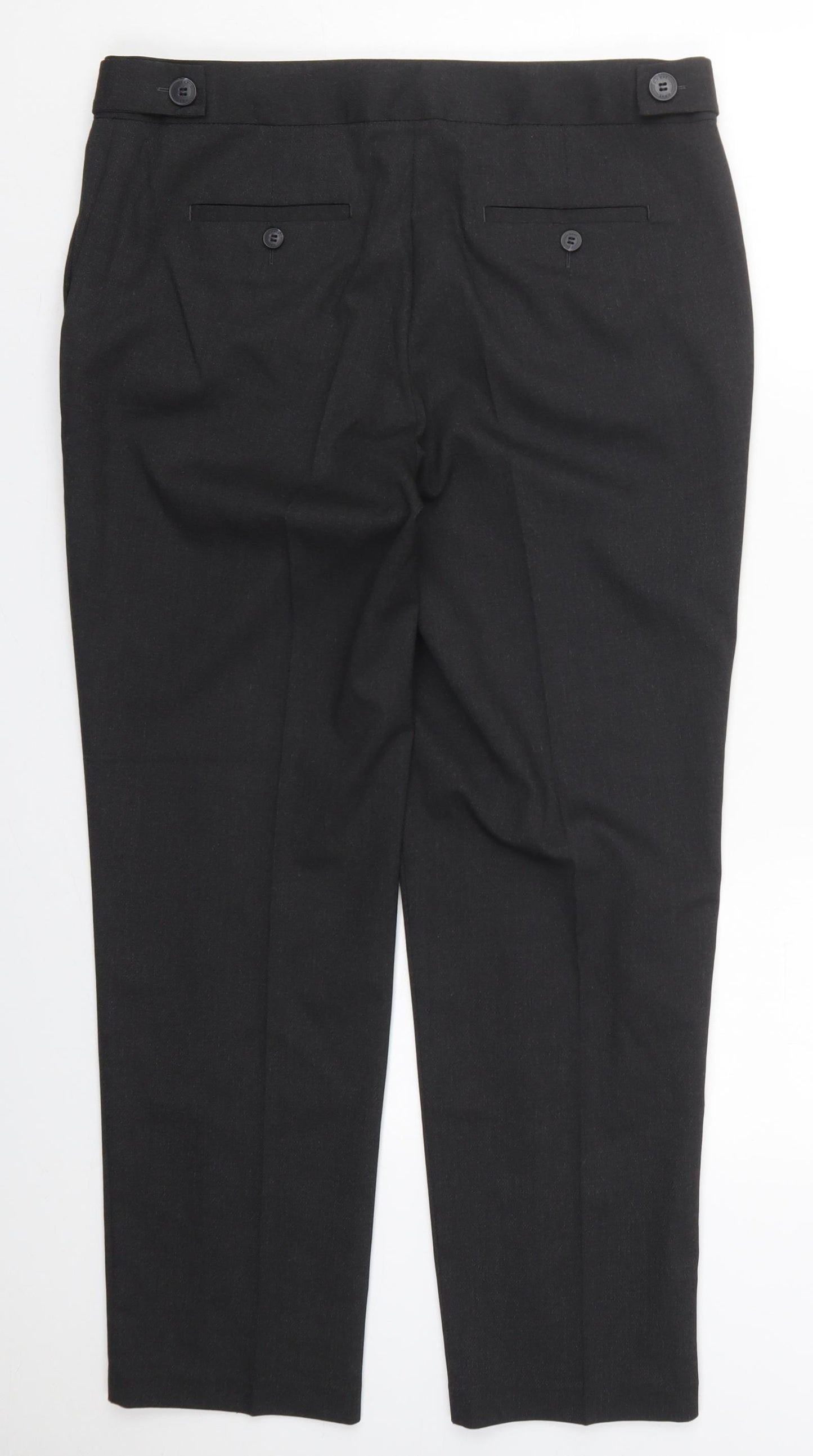 NEXT Womens Grey  Polyester Trousers  Size 35 in L28 in Regular Hook & Eye