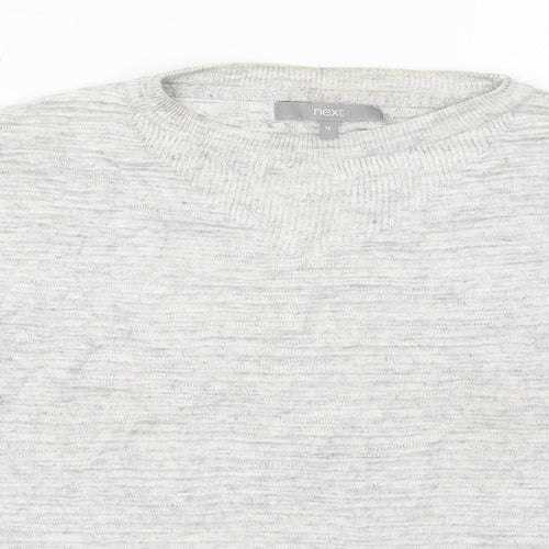 NEXT Womens Grey Crew Neck  Viscose Pullover Jumper Size 12