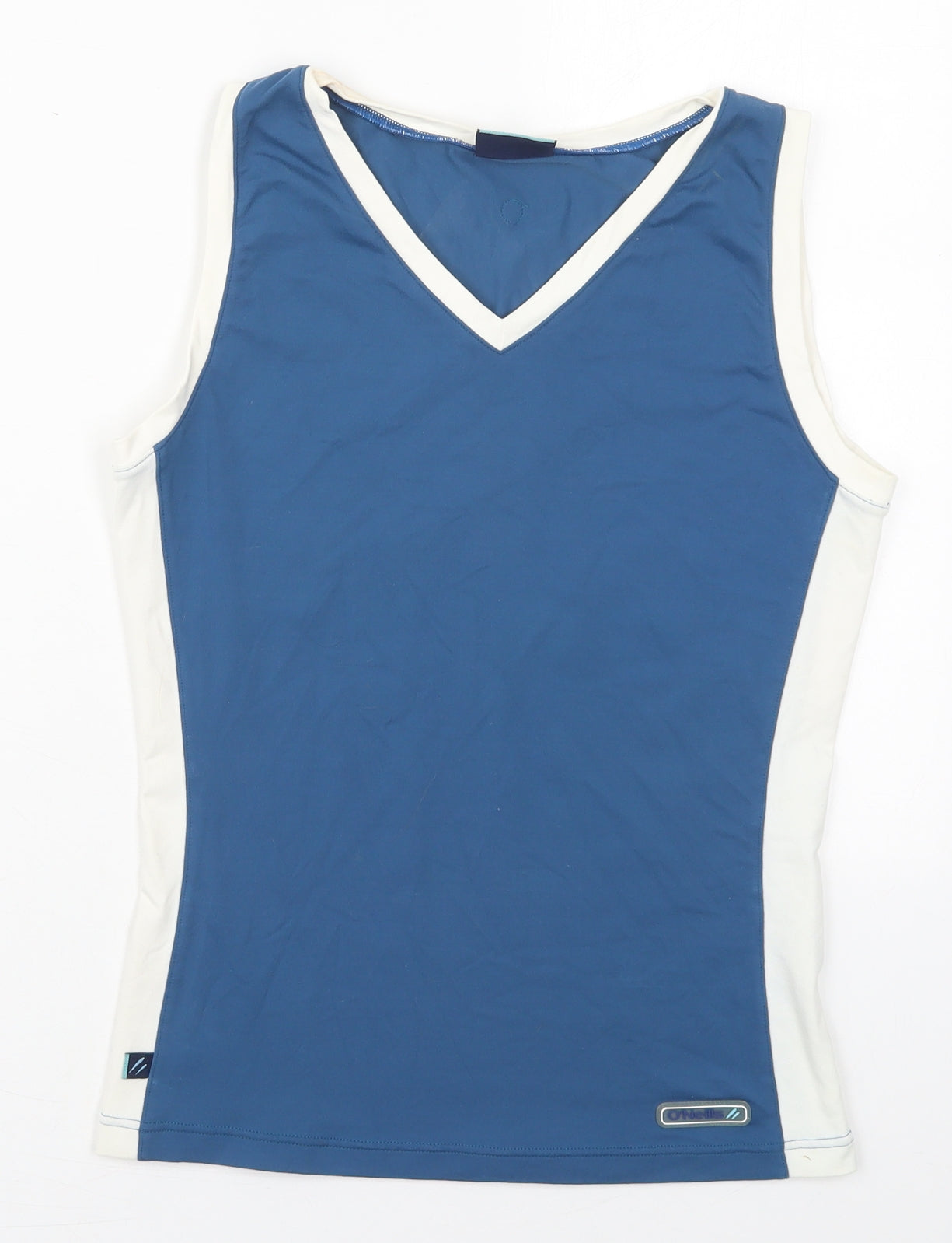 O'Neills Womens Blue  Cotton Basic Tank Size 14 V-Neck Pullover