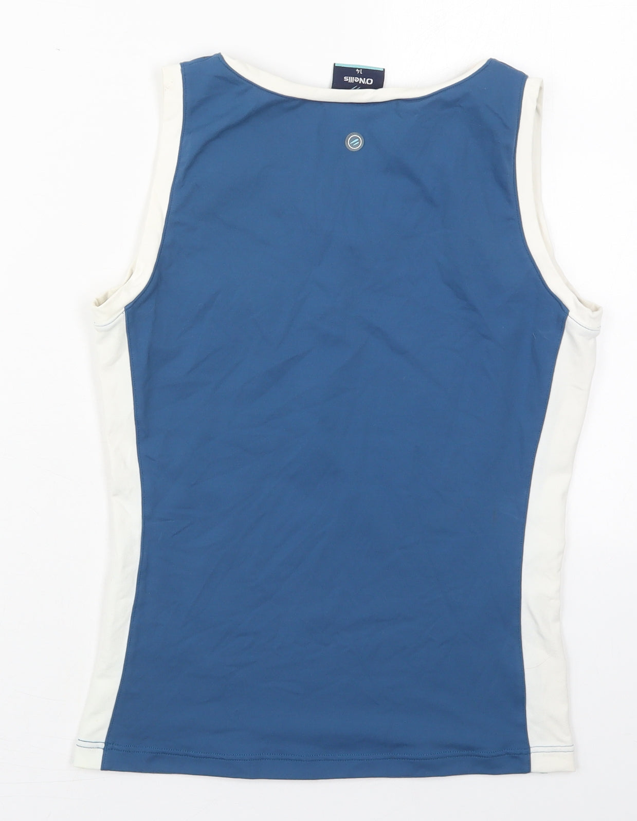 O'Neills Womens Blue  Cotton Basic Tank Size 14 V-Neck Pullover