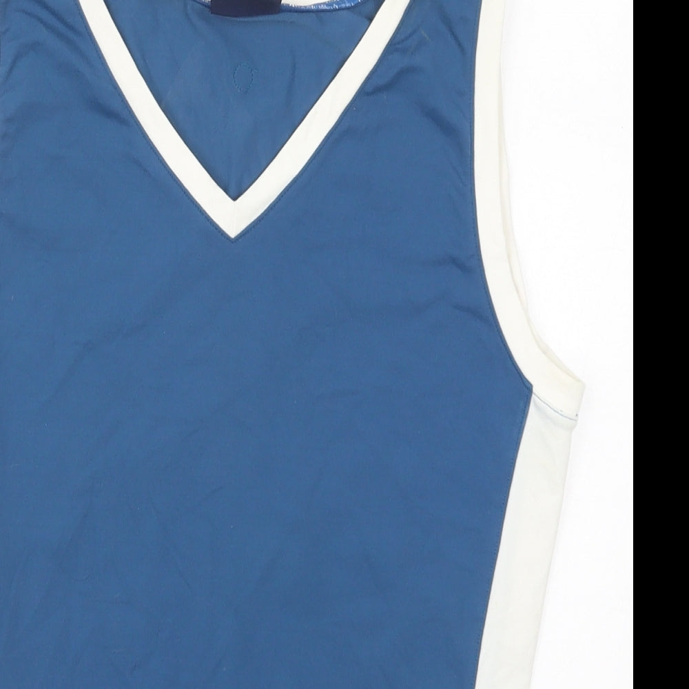 O'Neills Womens Blue  Cotton Basic Tank Size 14 V-Neck Pullover