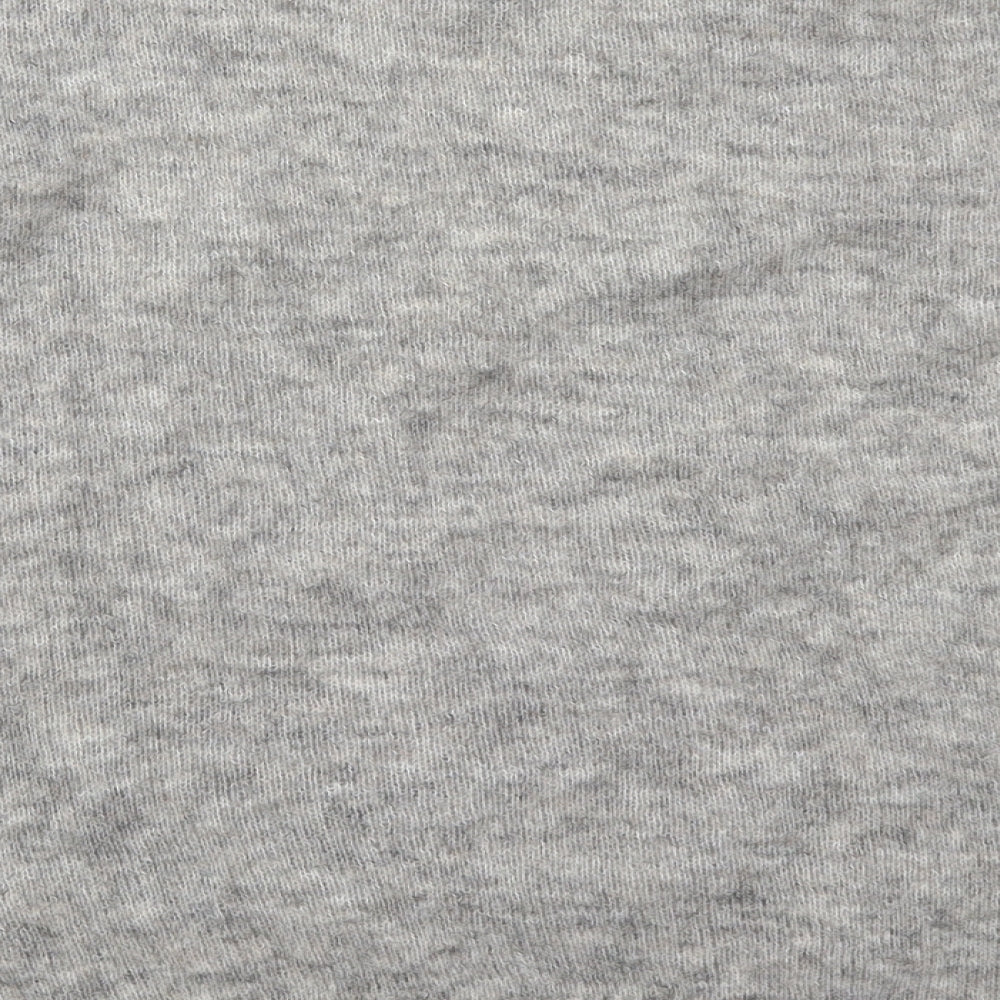 H&M Womens Grey Round Neck  Nylon Pullover Jumper Size L