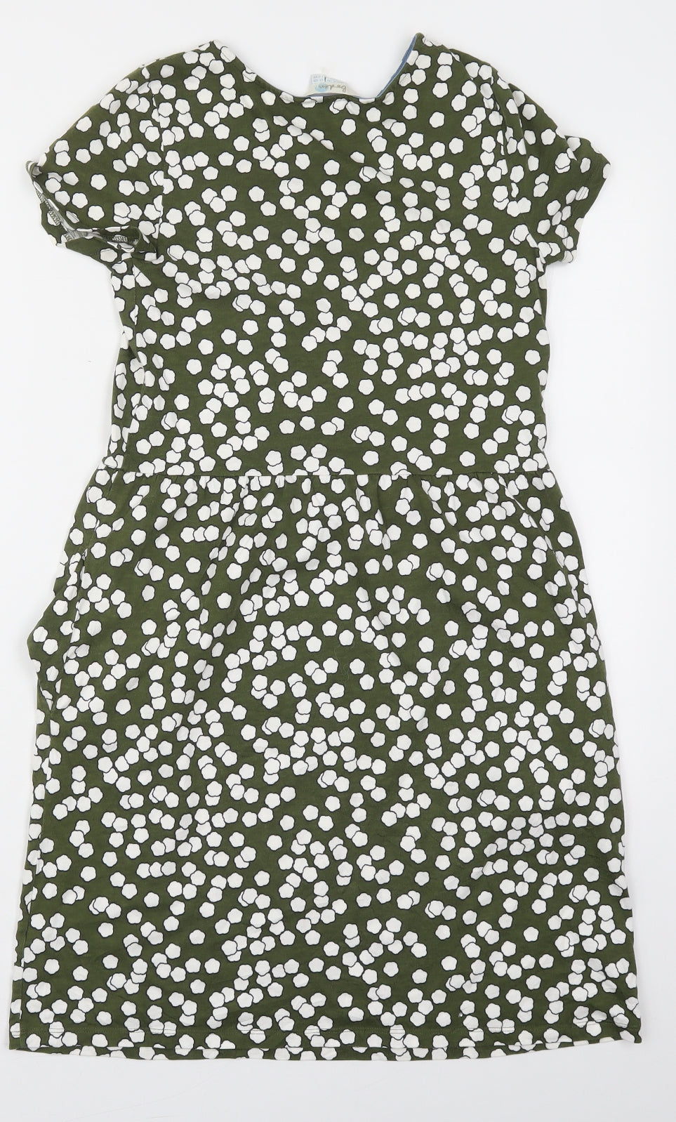 Boden Womens Green Geometric Cotton A-Line  Size 6  Crew Neck Pullover