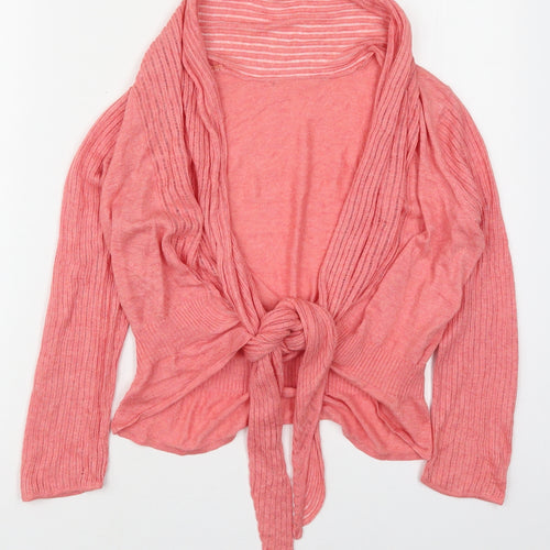 Wallis Womens Pink V-Neck  Viscose Cardigan Jumper Size S