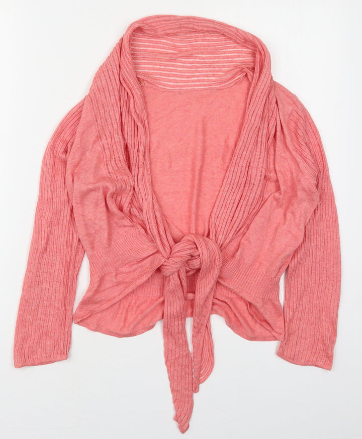 Wallis Womens Pink V-Neck Viscose Cardigan Jumper Size S