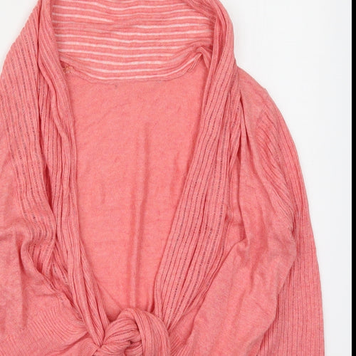 Wallis Womens Pink V-Neck  Viscose Cardigan Jumper Size S