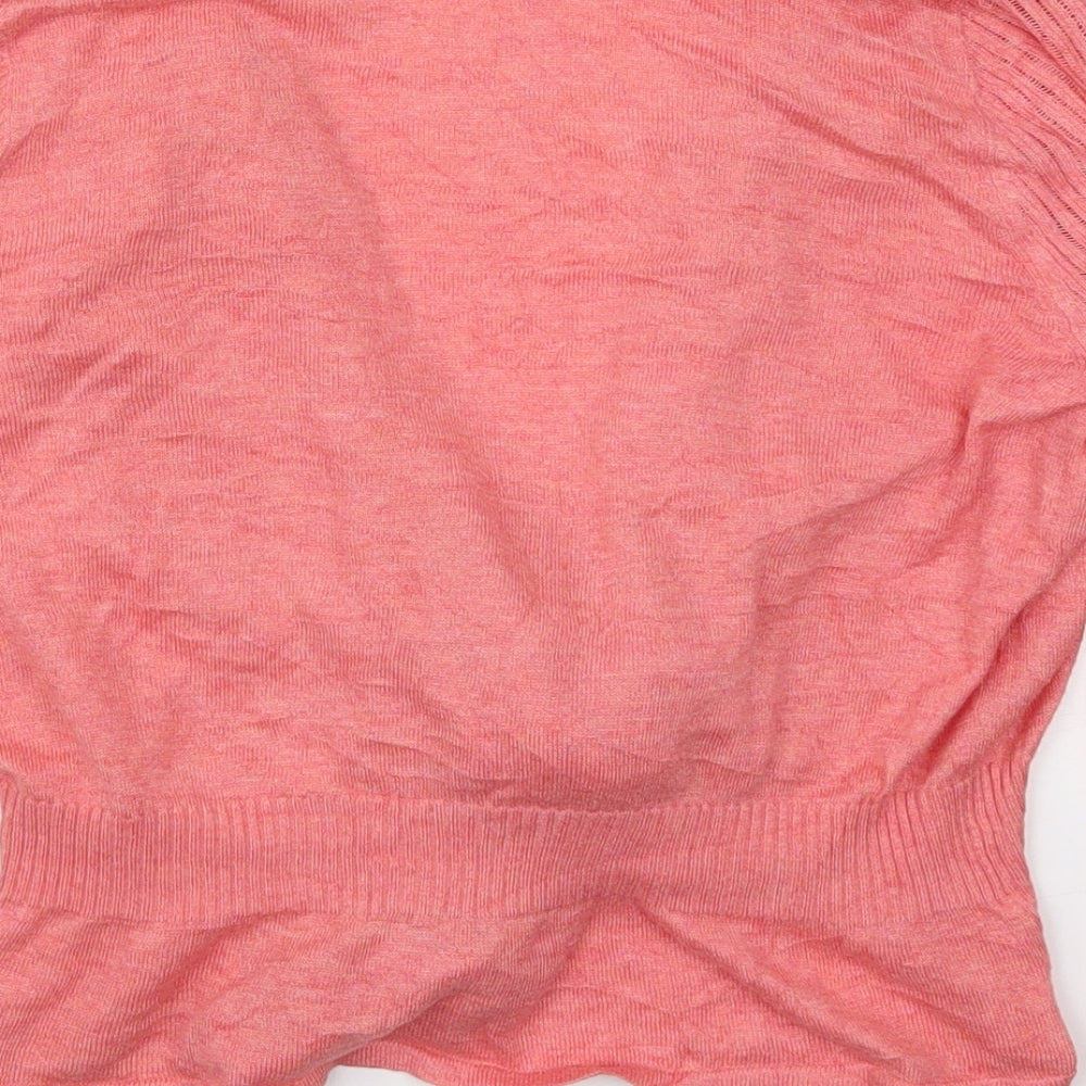 Wallis Womens Pink V-Neck  Viscose Cardigan Jumper Size S