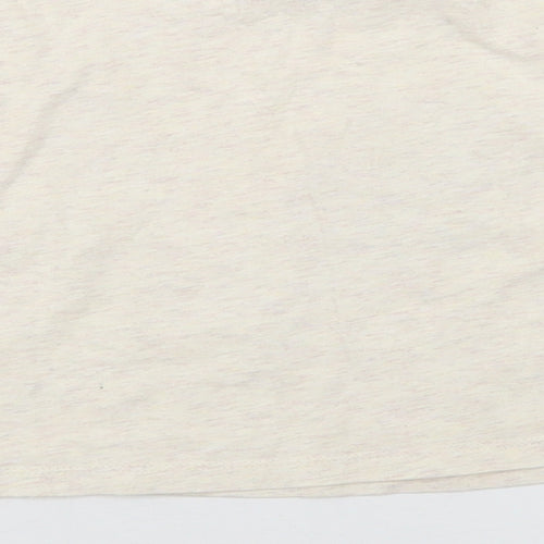 F&F Girls Beige  Cotton Basic T-Shirt Size 5-6 Years Crew Neck  - Heart