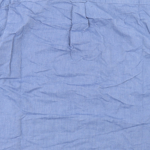 Blue Harbour Mens Blue  Cotton  Button-Up Size 2XL Collared Button - Oxford Weave