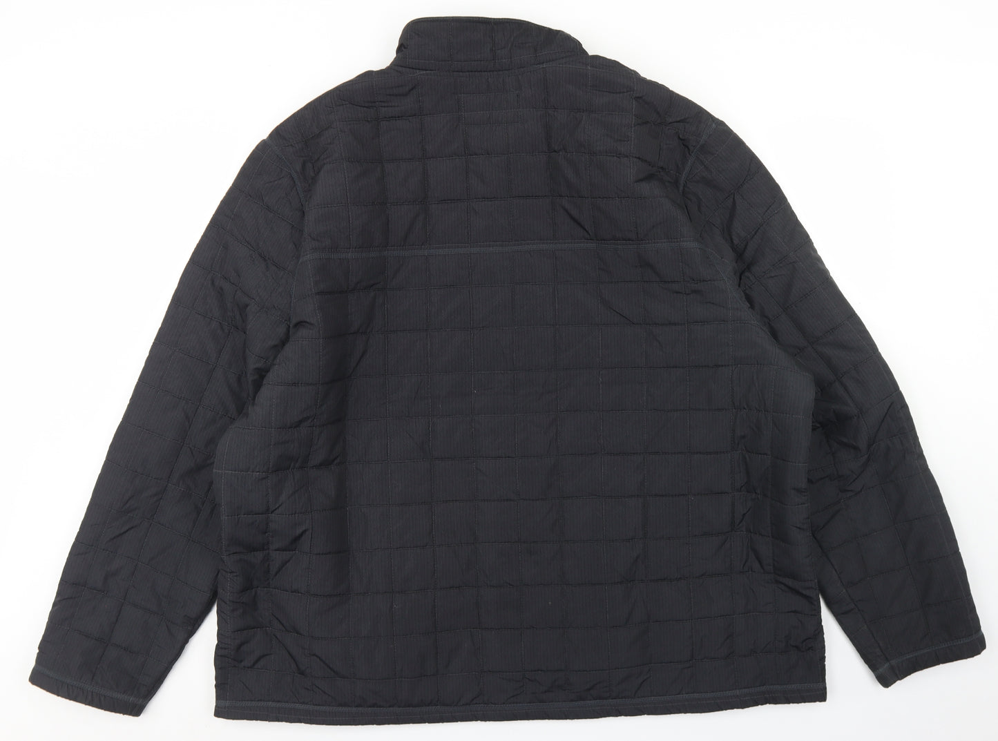 Maine Mens Black Check  Quilted Jacket Size 3XL  Zip