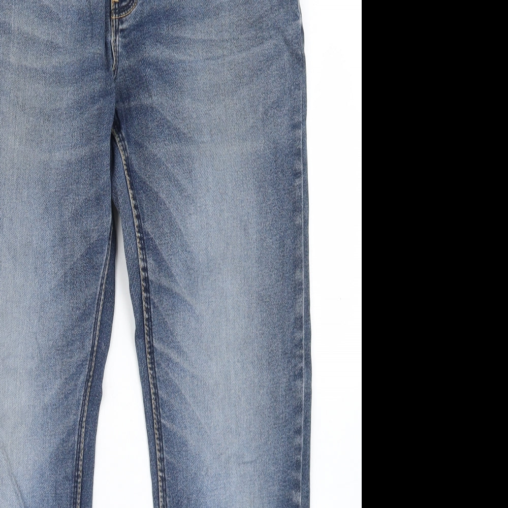 French Connection Mens Blue  Cotton Straight Jeans Size 36 in L32 in Slim Button