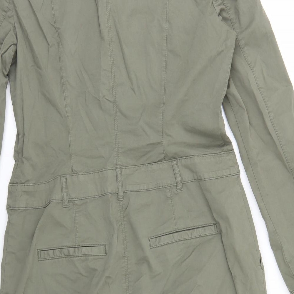 HUGO BOSS Womens Green  Cotton Shirt Dress  Size 12  Collared Button