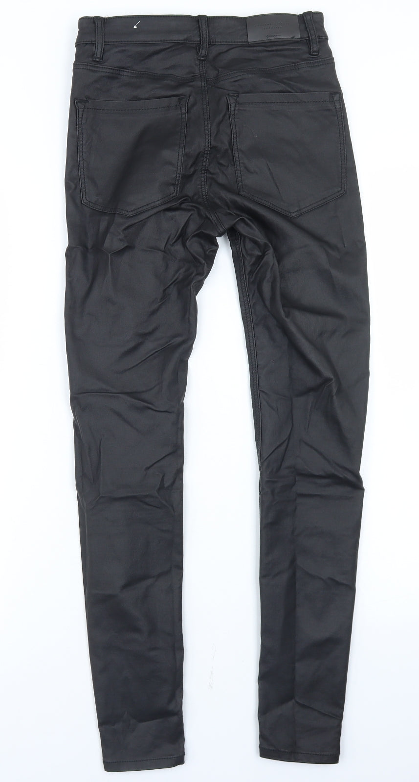 Stradivarius Womens Black  Viscose Skinny Jeans Size 6 L27 in Regular Button