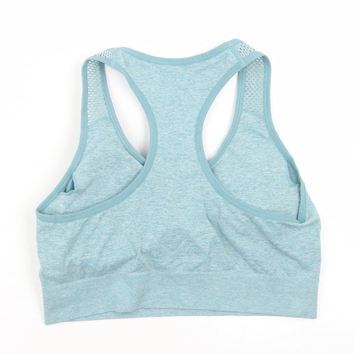 Dunnes Stores Womens Blue  Polyamide Cropped Tank Size XL Round Neck